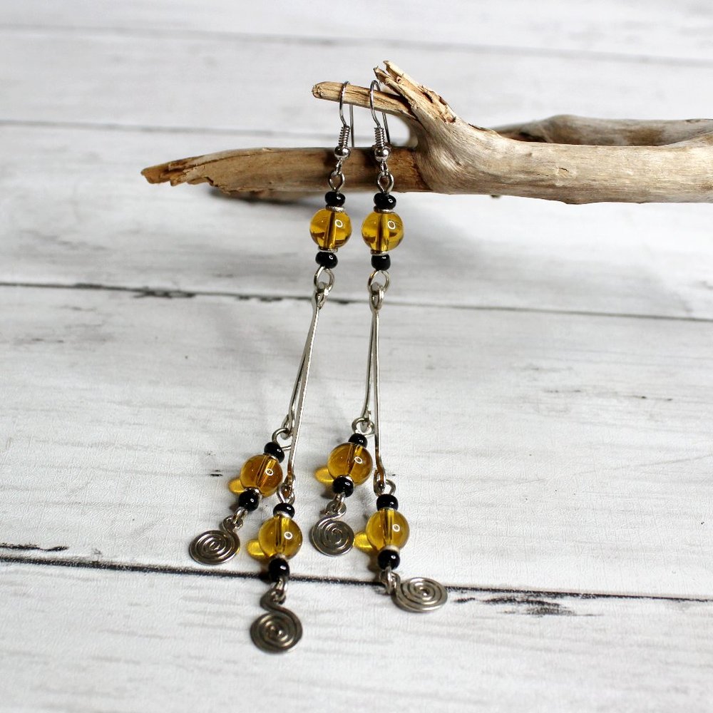 Handcrafted Women's Dangle Earrings Artisan Jewelry Hand Worked